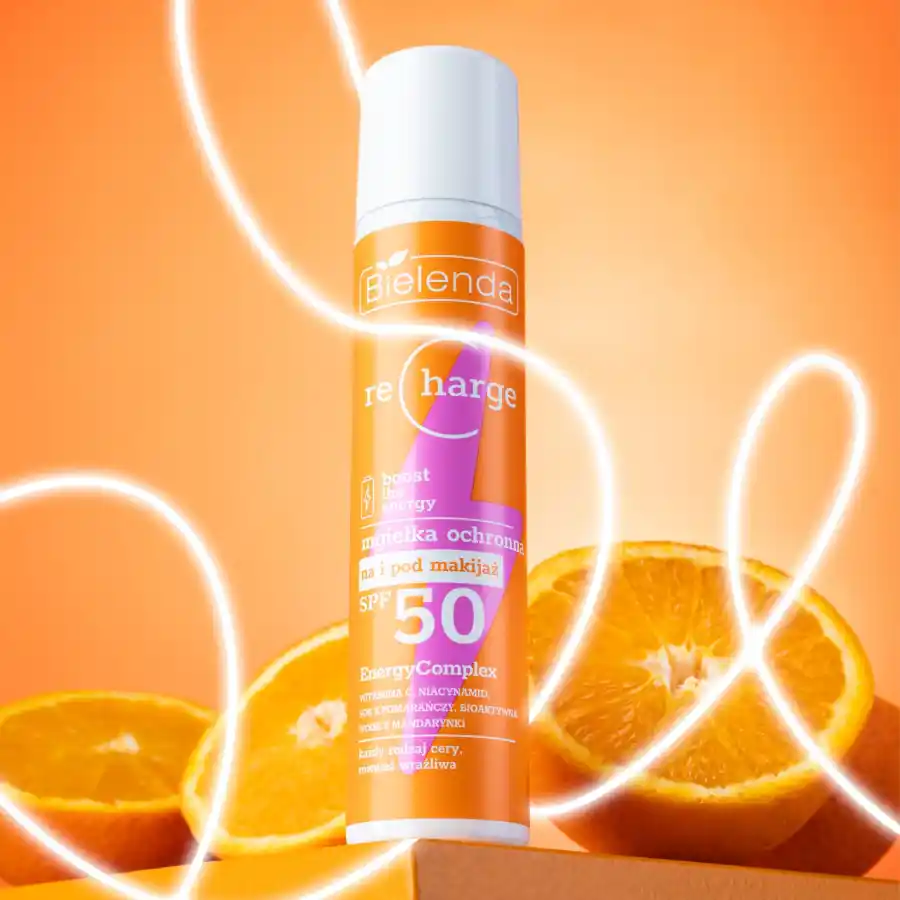 imagen bruma facial spf50 bielenda recharge creativa