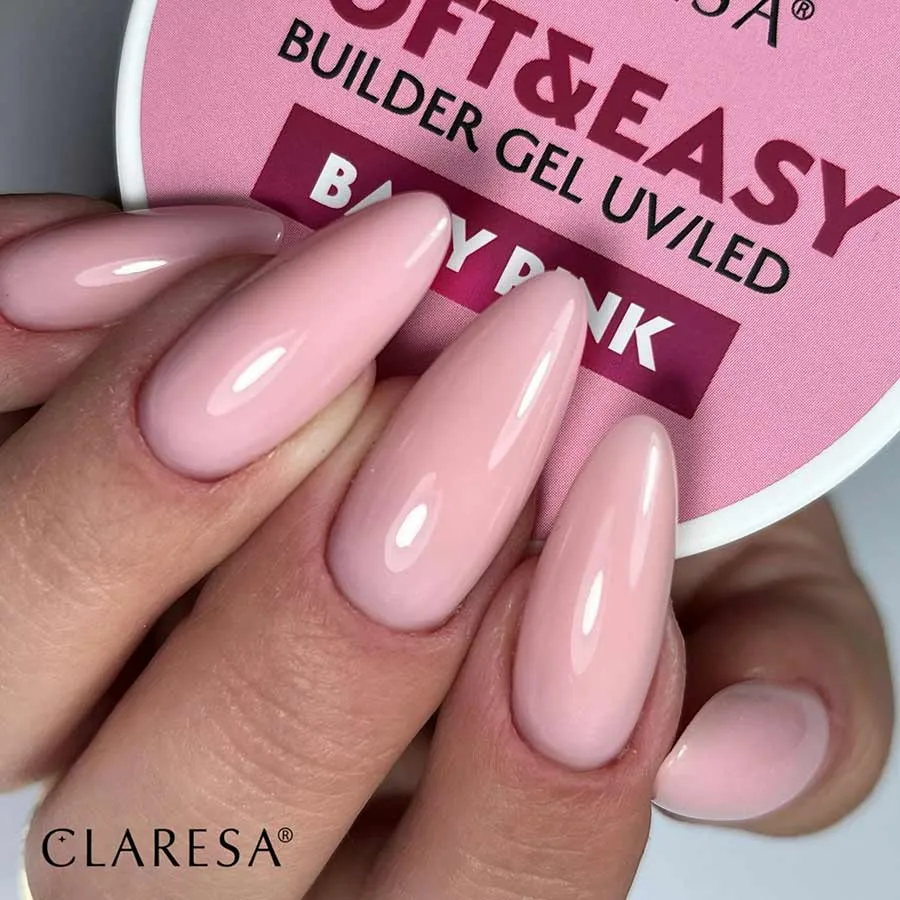foto builder gel soft and easy baby pink claresa 5