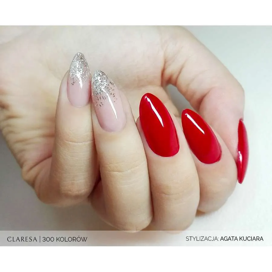 foto claresa manicura 406 rubber base 9 full glitter 1