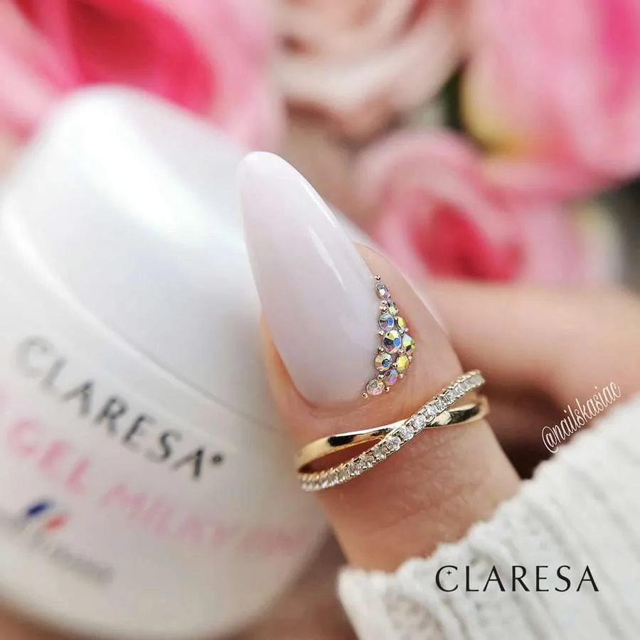 foto claresa manicura builder gel milky pink