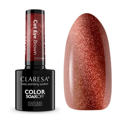 Esmalte semipermanente Cat Eye Brown Claresa