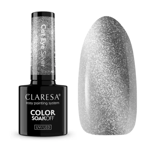 Esmalte semipermanente Cat Eye Silver Claresa