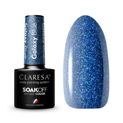 foto esmalte semipermanente galaxy claresa blue