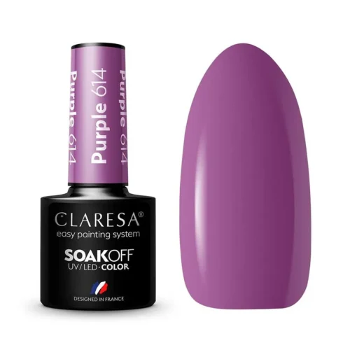 Esmalte semipermanente morado Claresa 614