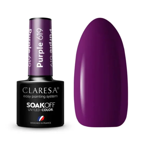 foto foto esmalte semipermanente morado claresa 619