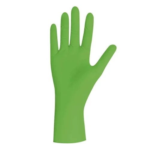 foto guantes nitrilo verde sin polvo unigloves
