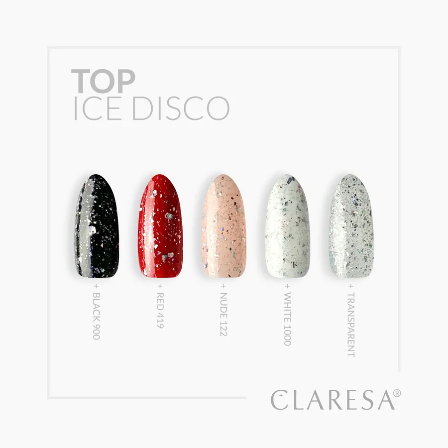 imagen manicura top coat semipermanente ice disco no wipe claresa colores