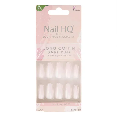 foto uñas postizas nail hq coffin baby pink